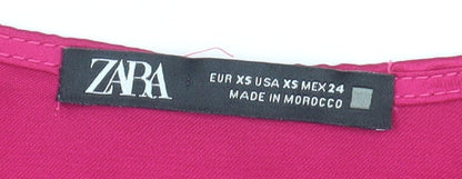 Zara Women's Pink Long Wrap Dress XS