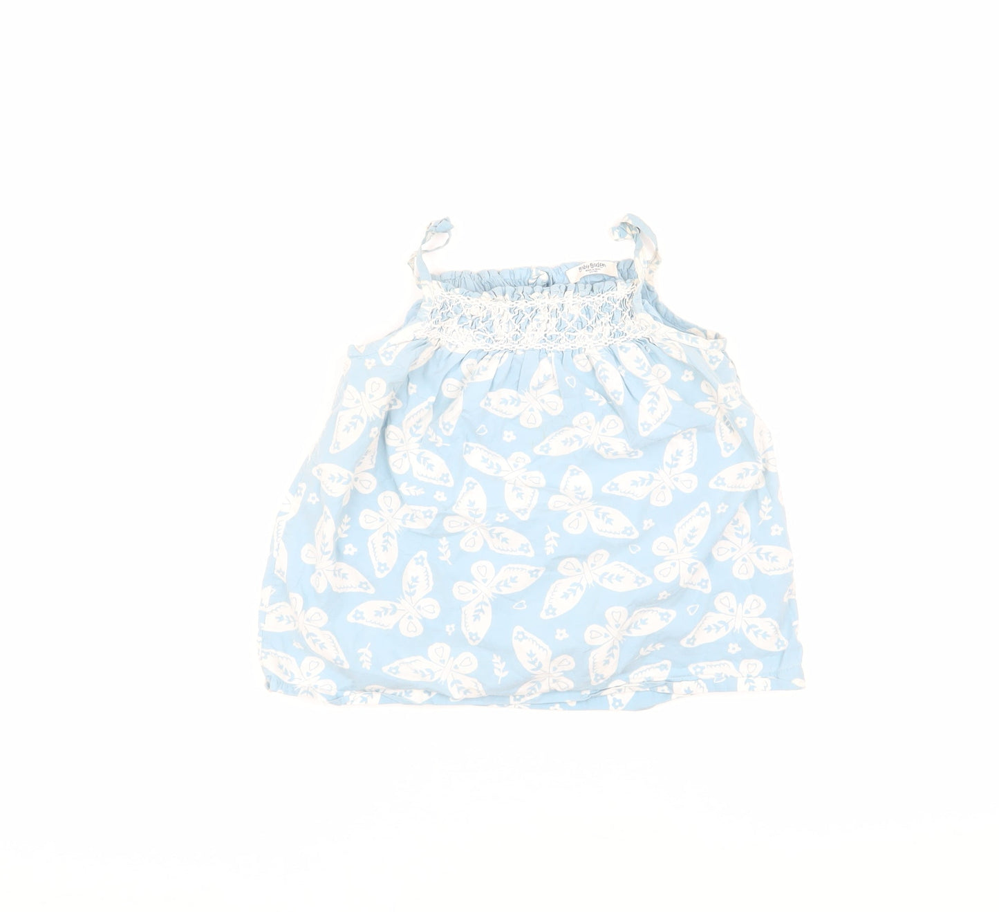 Baby Boden Blue Girls Butterfly Tank Top 2-3 Years