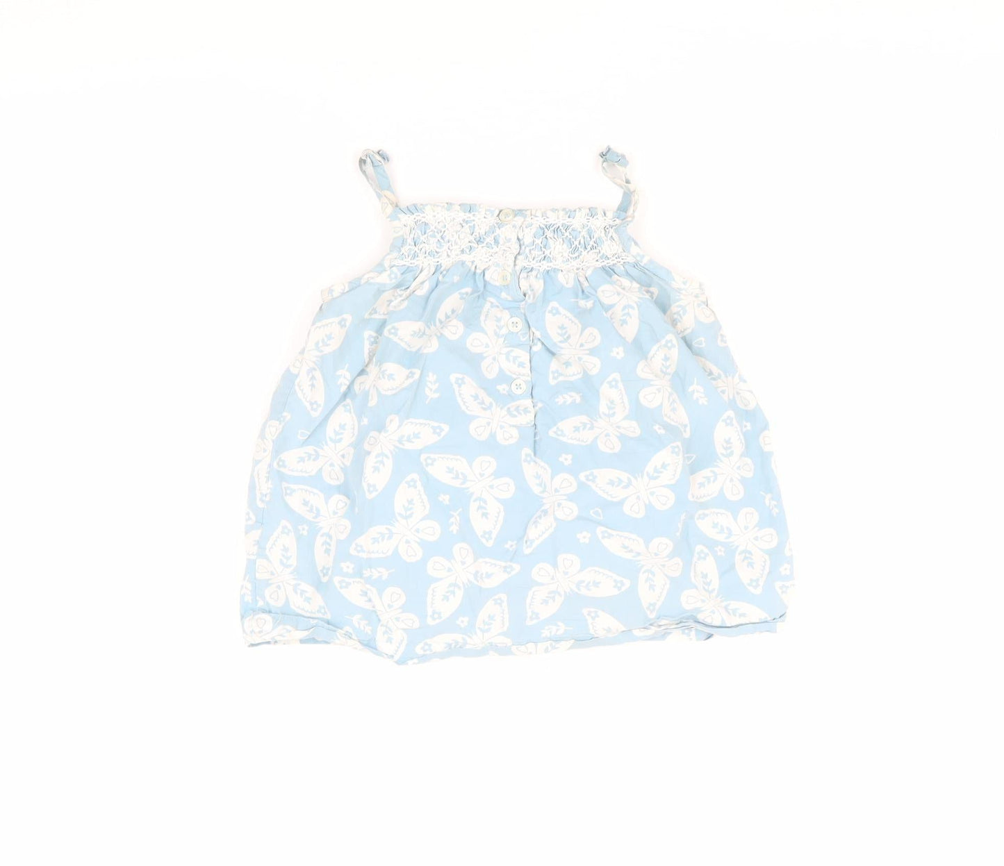 Baby Boden Blue Girls Butterfly Tank Top 2-3 Years
