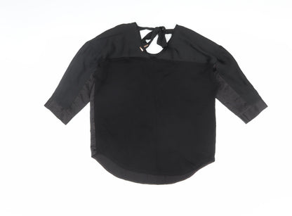Womens UK Size S Oasis Black Basic Blouse