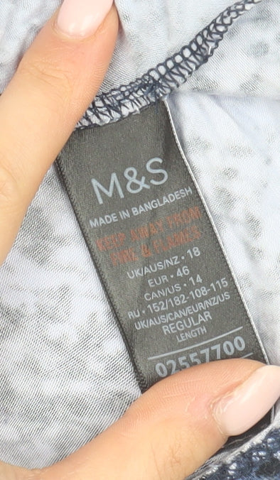 Marks and Spencer Women's Multicoloured A-Line Dress Size 18