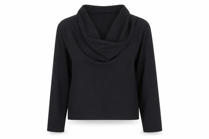 Zara Women's Black Cowl Neck Blouse L