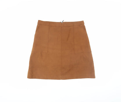 Oasis Women’s Brown Short Pencil Skirt Size 12