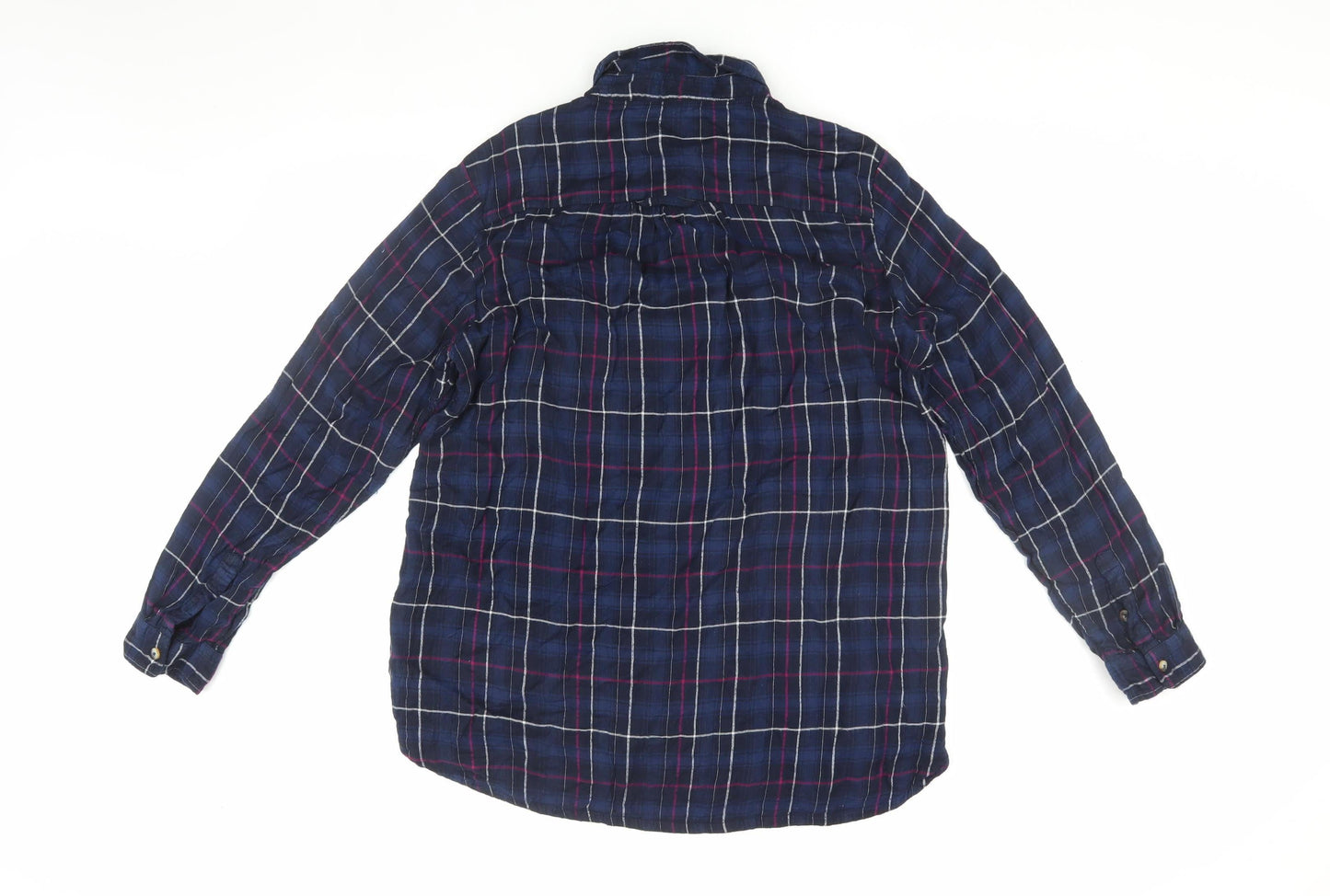 Fatface Men's Blue Plaid Long Sleeve Shirt Size 16