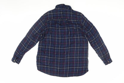 Fatface Men's Blue Plaid Long Sleeve Shirt Size 16