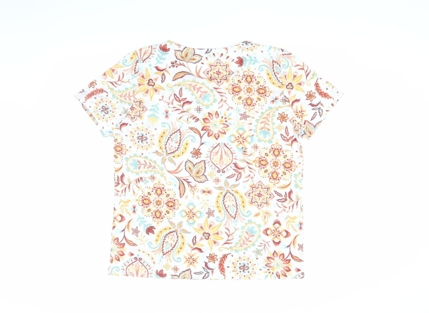 ISLE Women's Multicoloured Floral T-Shirt, M, Summer Casual