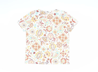 ISLE Women's Multicoloured Floral T-Shirt, M, Summer Casual