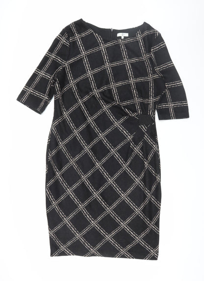 Jasper Conran Women’s Black Check Sheath Dress Size 20