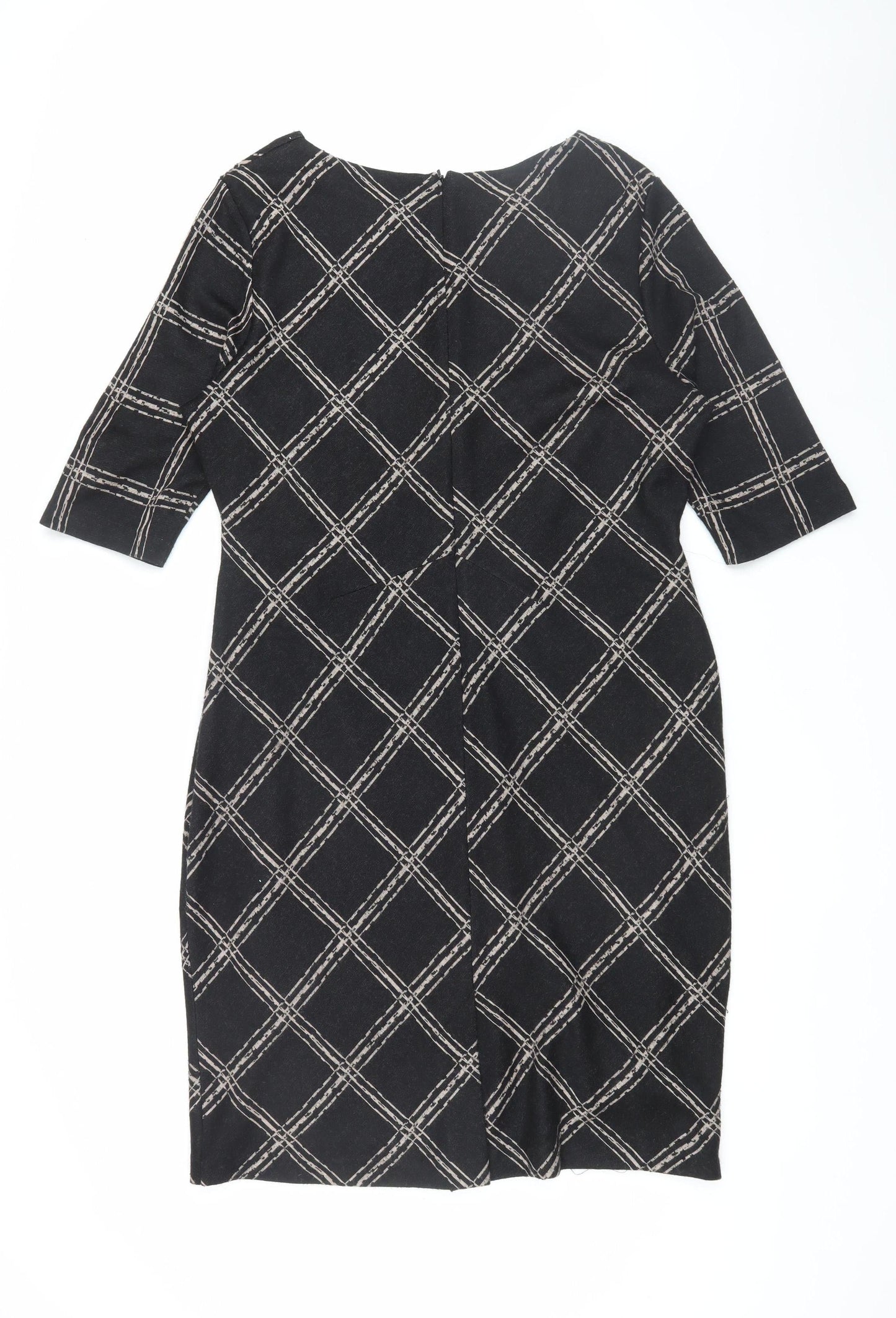 Jasper Conran Women’s Black Check Sheath Dress Size 20