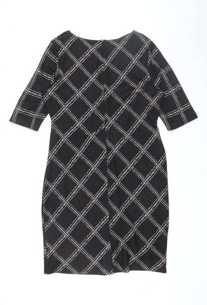 Jasper Conran Women’s Black Check Sheath Dress Size 20