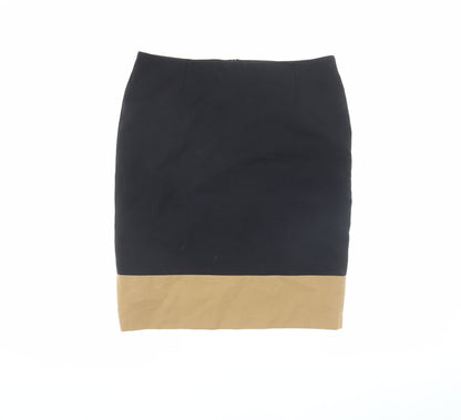 Monsoon Women's Black Beige Knee Length Pencil Skirt Size 10