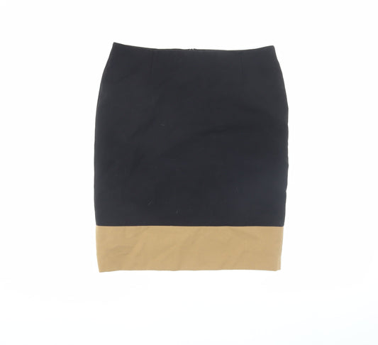 Monsoon Women's Black Beige Knee Length Pencil Skirt Size 10