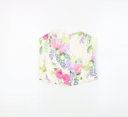 Bridgerton Women's Multicoloured Cropped Floral Top S
