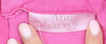 Ann Harvey Pink A-Line Women's Skirt - Size 22, Beaded Accents