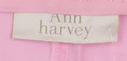 Ann Harvey Women's Pink Straight Tencel Trousers Size 20