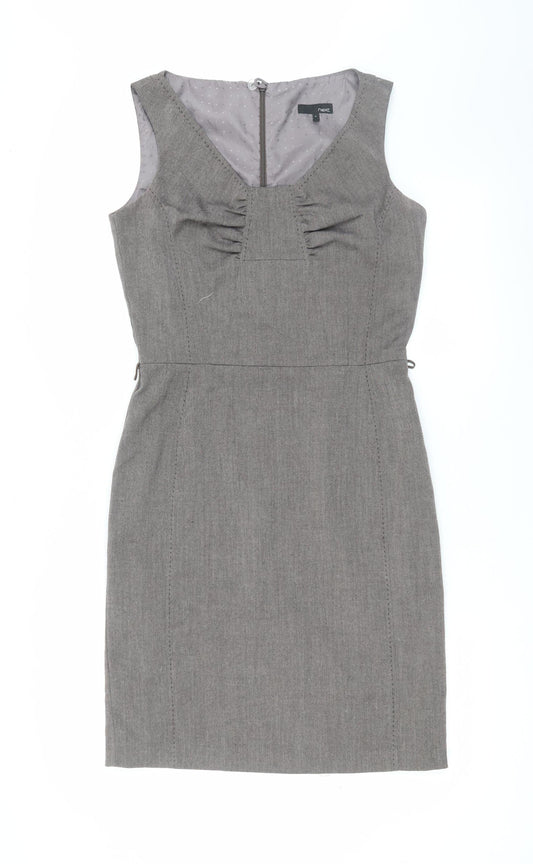 Next Women's Grey Sheath Dress Size 8
