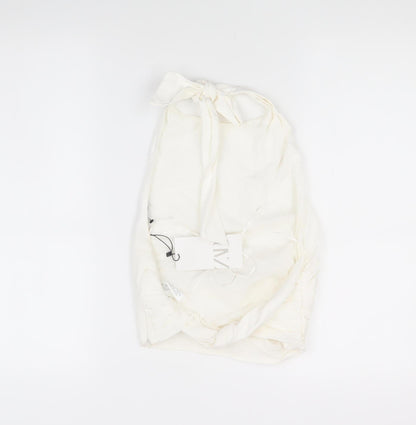 Womens UK Size XS Zara Ivory Basic Blouse