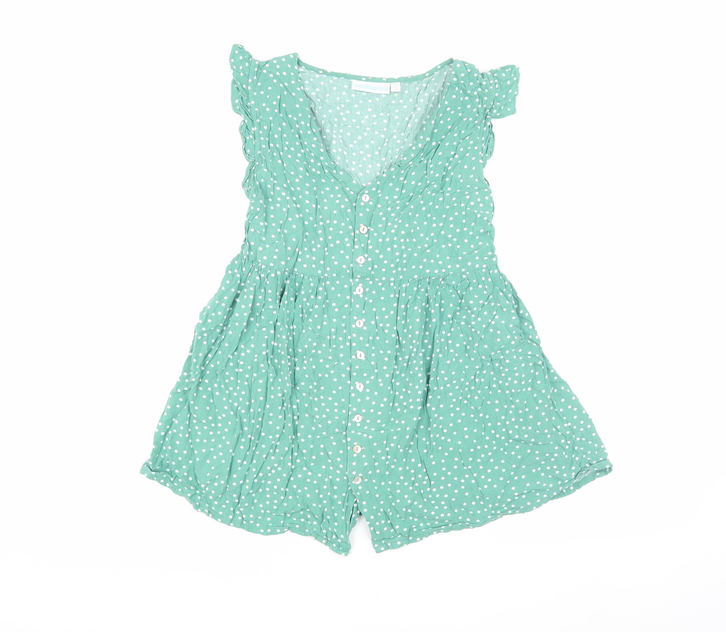 Womens UK Size S JoJo Maman Bébé Green Tunic Blouse