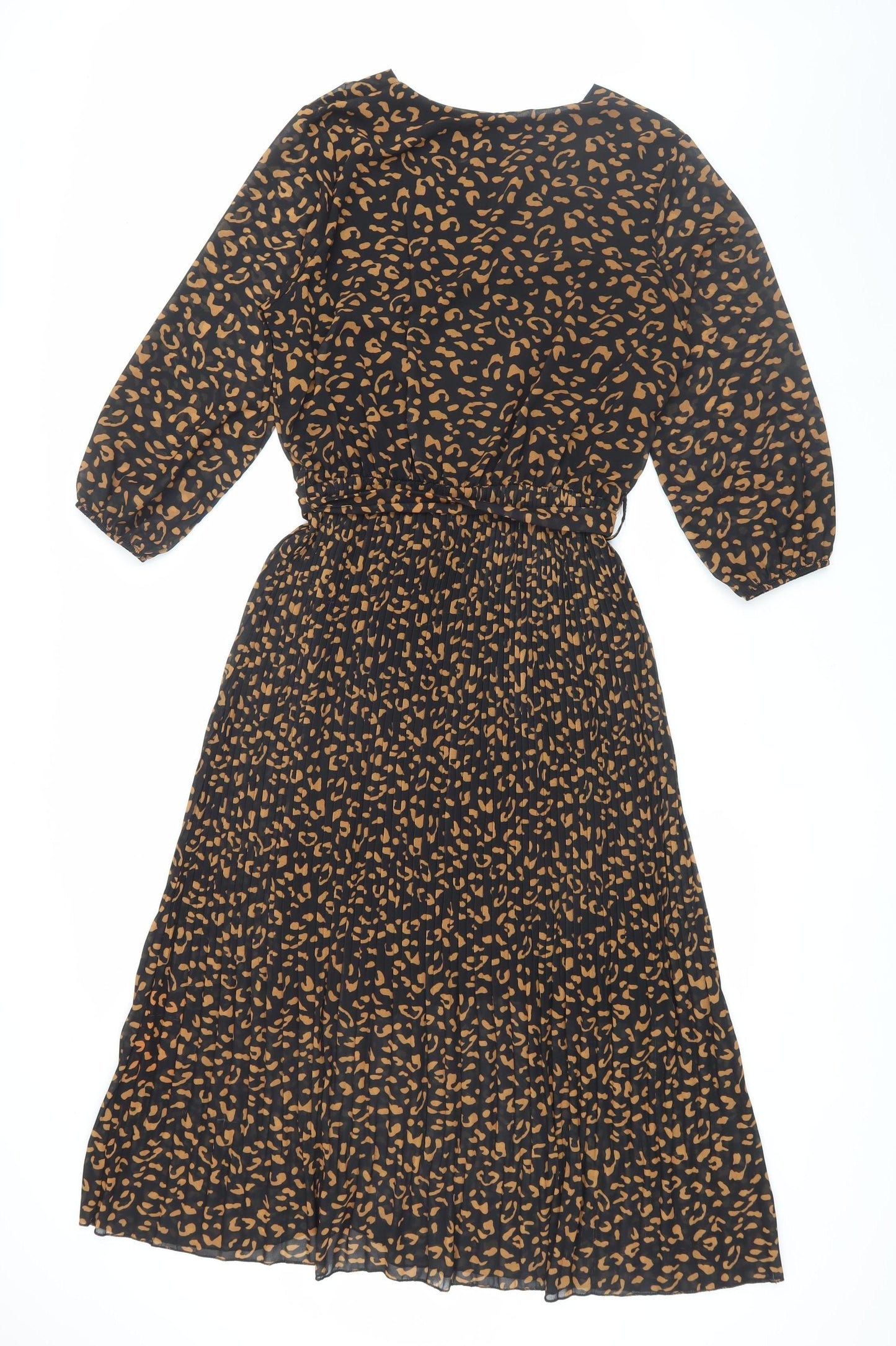 Modissima Women's Black Midi A-Line Dress L