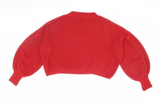Womens UK Size S Nobody's Child Red Pullover Jumper