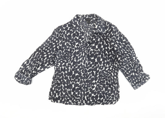 Womens UK Size L Anne Carson Black Basic Blouse