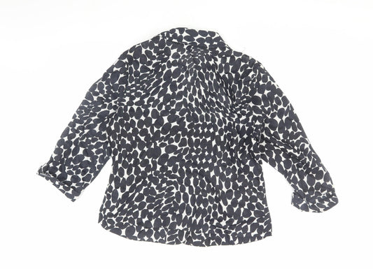 Womens UK Size L Anne Carson Black Basic Blouse