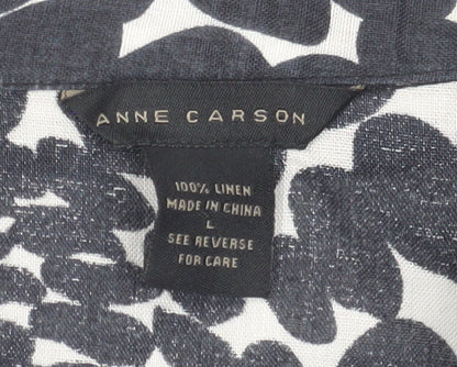 Womens UK Size L Anne Carson Black Basic Blouse