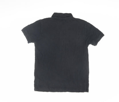 Adidas Mens Black Polo Shirt Size M Casual Logo