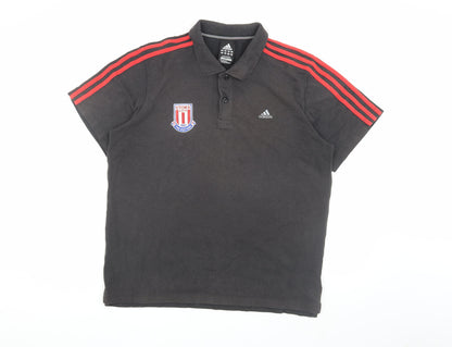 Adidas Men's Black Polo, Size L, Golf Sportswear