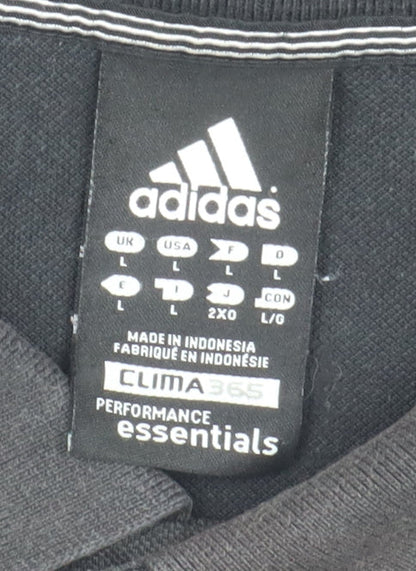 Adidas Men's Black Polo, Size L, Golf Sportswear
