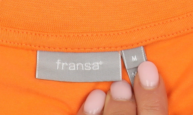 Womens UK Size M Fransa Orange Basic T-Shirt