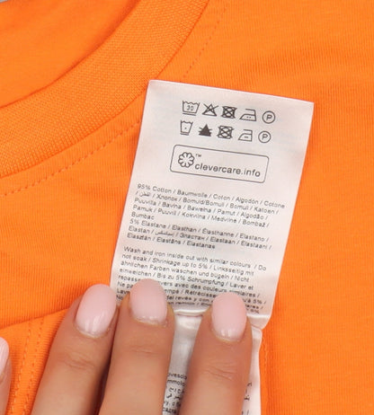 Womens UK Size M Fransa Orange Basic T-Shirt