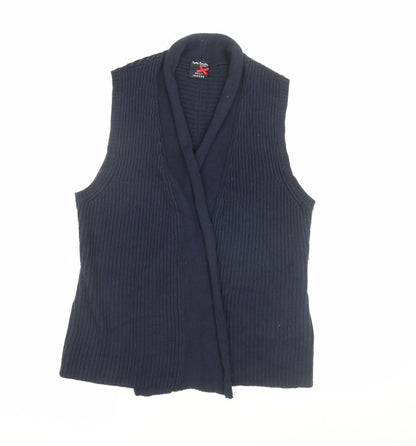 Womens UK Size 10 Betty Barclay Blue Vest Jumper