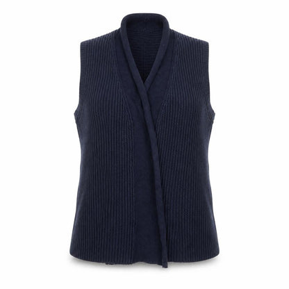 Womens UK Size 10 Betty Barclay Blue Vest Jumper