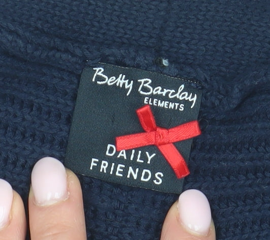 Womens UK Size 10 Betty Barclay Blue Vest Jumper