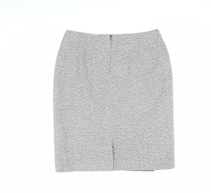EASTEX Women's Grey Herringbone Pencil Skirt Size 14