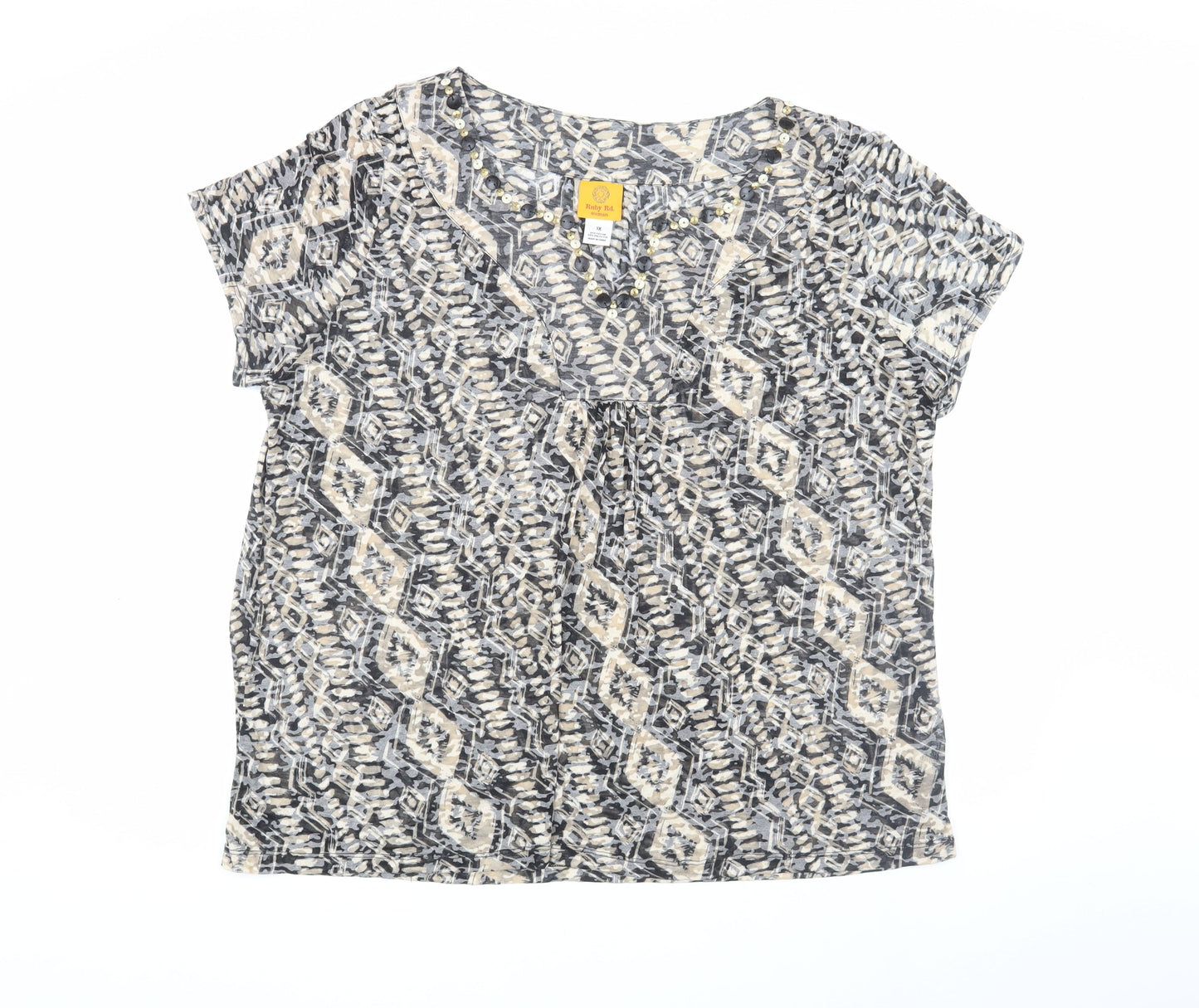 Ruby Rd. Women's Multicoloured Geometric Blouse