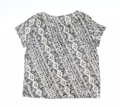 Ruby Rd. Women's Multicoloured Geometric Blouse