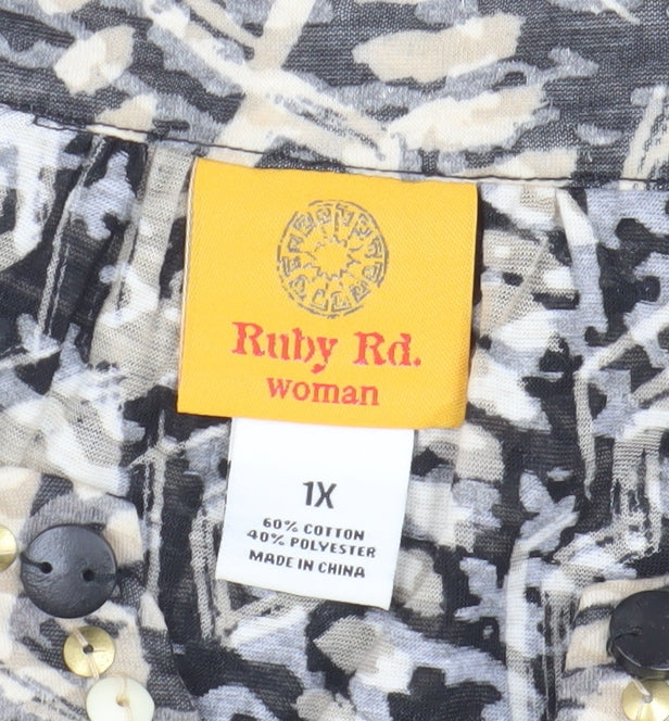 Ruby Rd. Women's Multicoloured Geometric Blouse