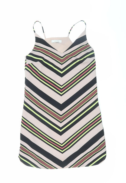 Oasis Women's Beige Chevron Slip Dress Size 8