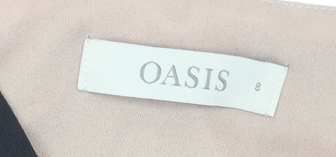 Oasis Women's Beige Chevron Slip Dress Size 8