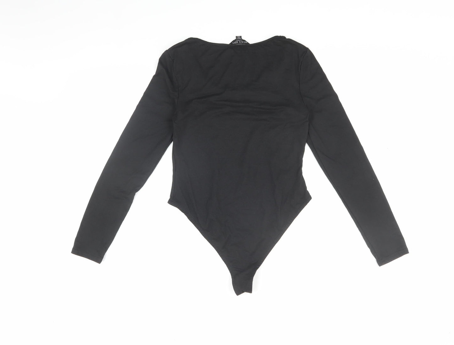 Brave Soul Women's Black Bodysuit in XS Slim Fit