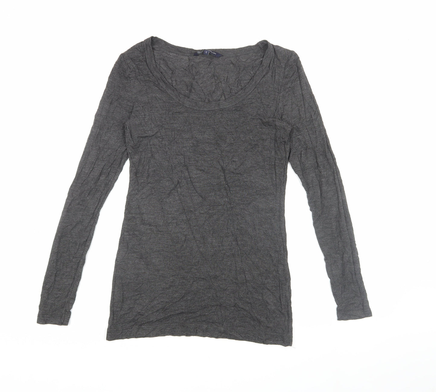 Womens UK Size L French Connection Grey Basic T-Shirt
