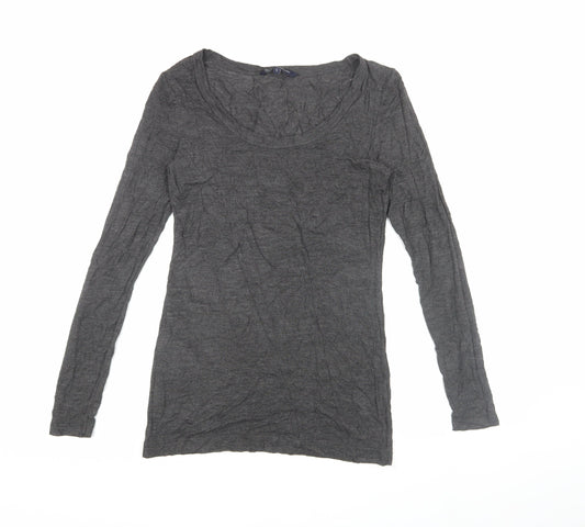 French Connection Women's Grey Long Sleeve T-Shirt Size L