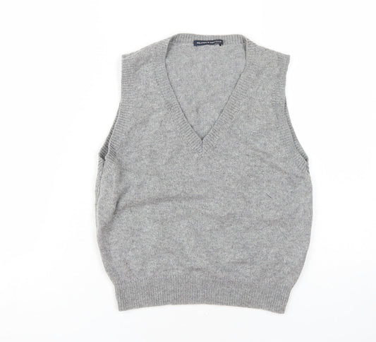 Brandy Melville Women's Grey V-Neck Vest, One Size