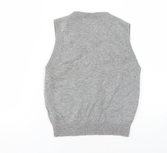 Brandy Melville Women's Grey V-Neck Vest, One Size