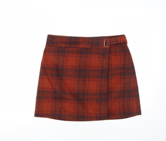 Marks and Spencer Women's Multicoloured Plaid Skirt UK 14