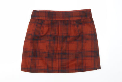 Marks and Spencer Women's Multicoloured Plaid Skirt UK 14