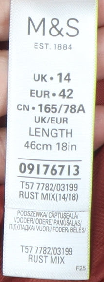 Marks and Spencer Women's Multicoloured Plaid Skirt UK 14