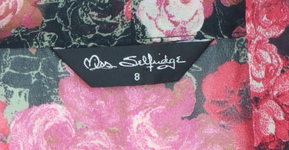 Miss Selfridge Women's Floral Wrap Blouse, Size 8, Sleeveless